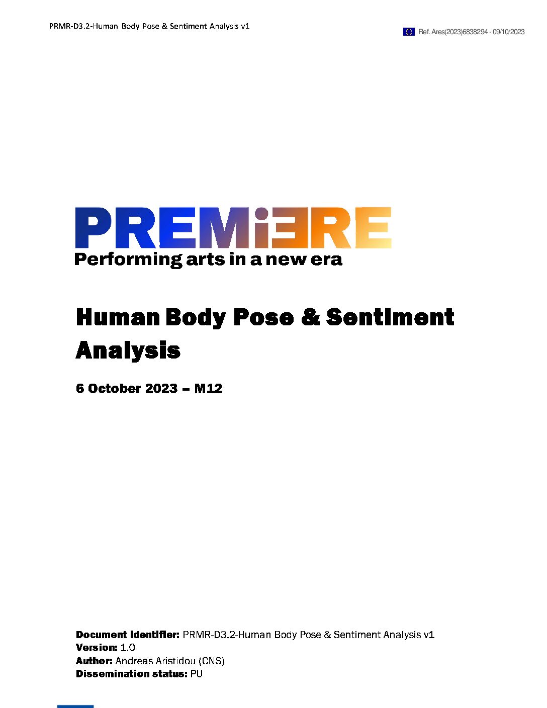 D3.2 Human body pose and sentiment analysis  (v1)