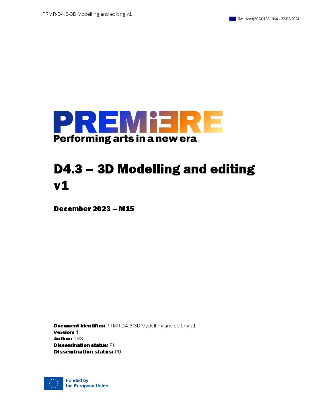 D4.3 3D Modelling and editting (v1)